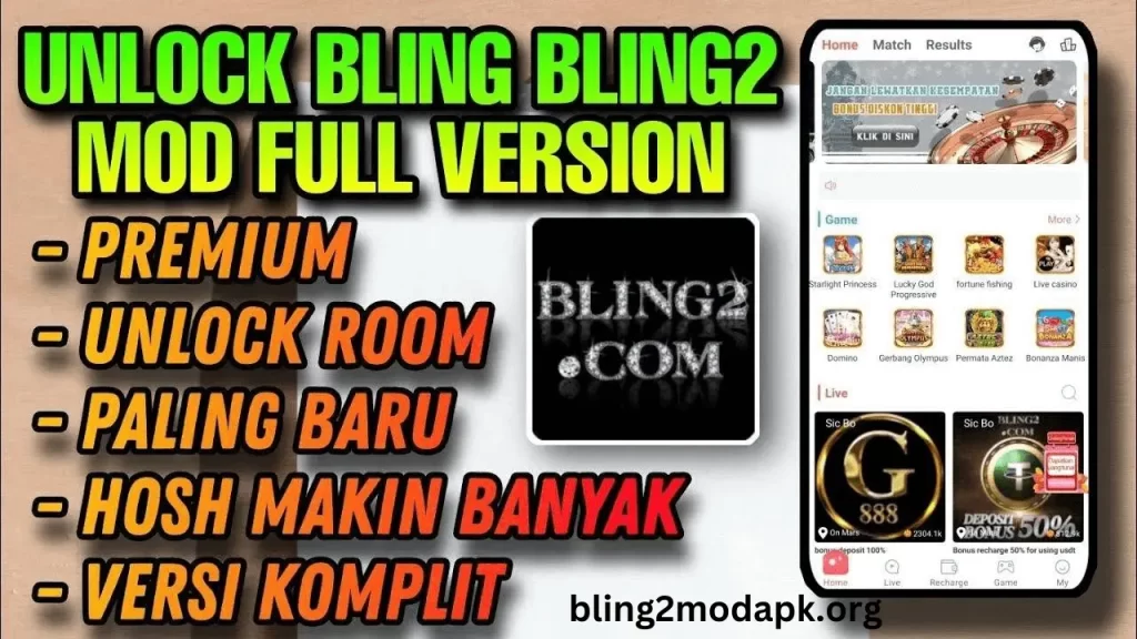 bling2 mod apk unlock room terbaru unlimited money